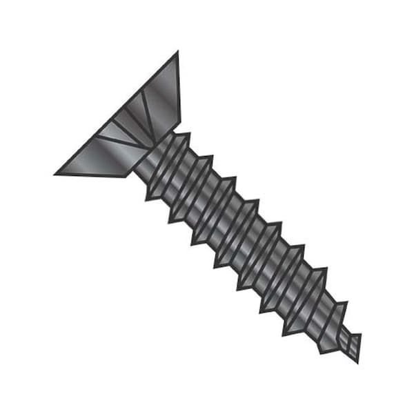 Usa Industrials Self-Drilling Screw, #10-12 x 3/4", Black Oxide Steel Flat Head Phillips Drive BULK-SCRW-14368 - main